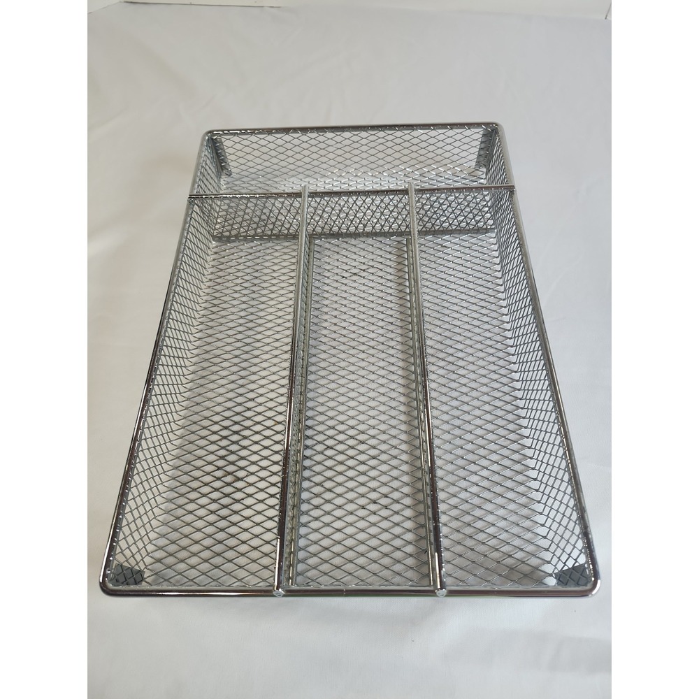 Cutlery Tray Silver‎ Metal Mesh Utility Organizer